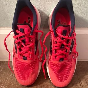 Brooks running shoes, color pink/fuchsia/cobalt, size 8.5